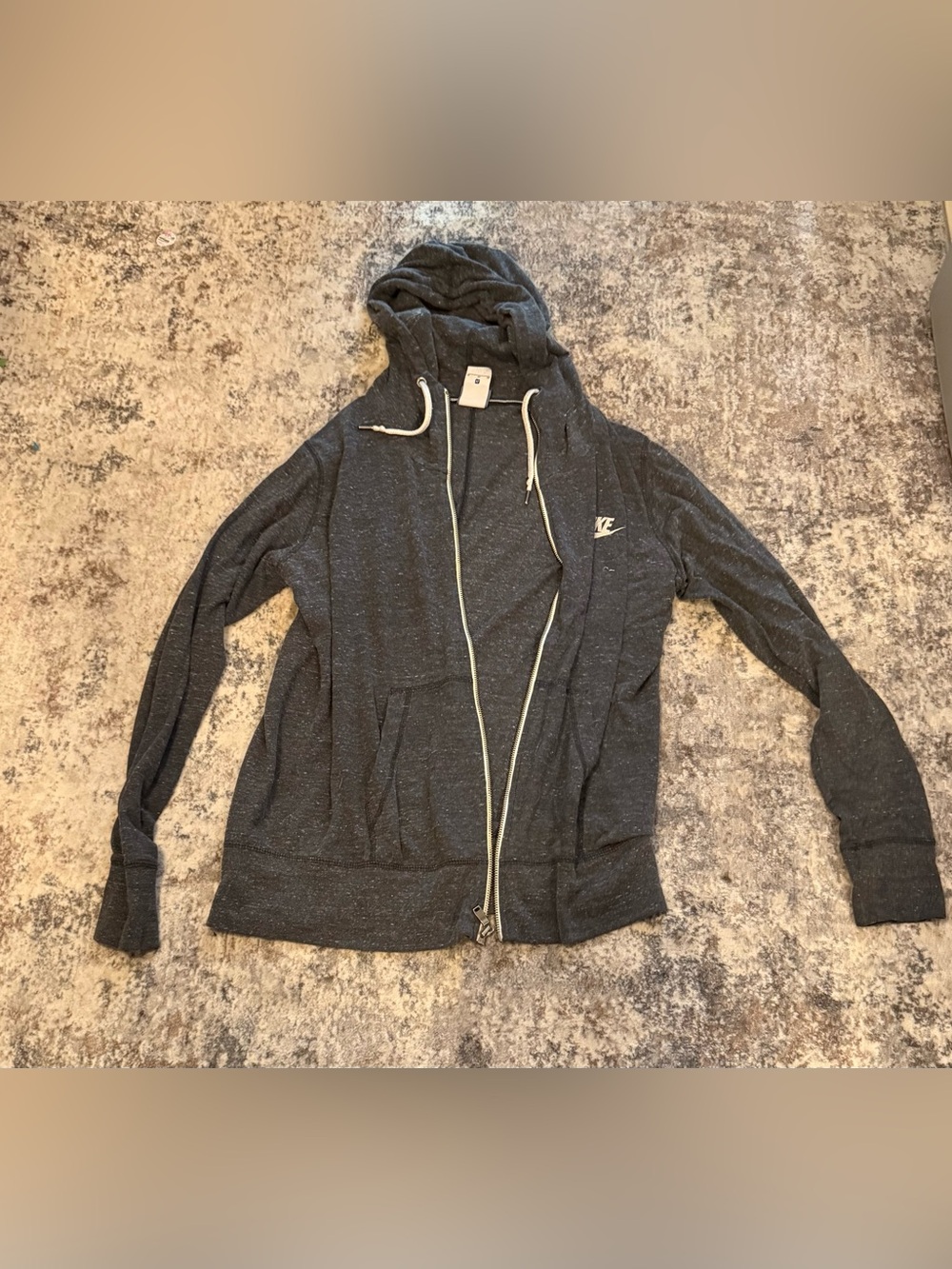 Nike Women's Heather Charcoal Full-Zip Hoodie Jacket